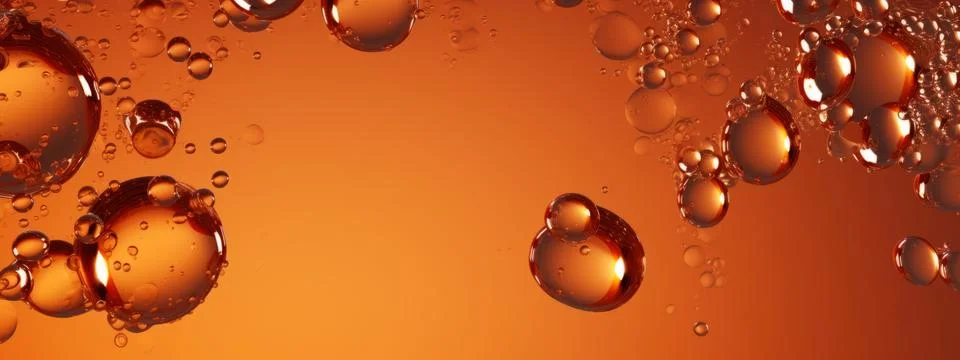 Cola bubbles liquid texture background. Beer close-up ,design element. Seamless Foto stock