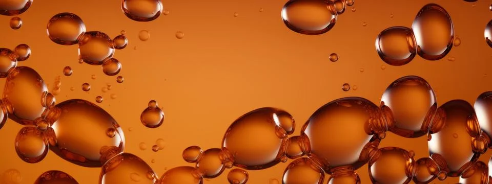 Cola bubbles liquid texture background. Beer close-up ,design element. Seamless Foto stock