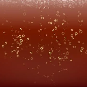 Cola Bubbles Vector Background. Texture Cola Lemonade. Delicious, Fresh Aeration Illustrazione stock