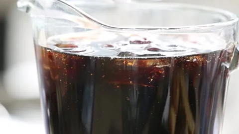 Cola drink in a jar Stock Footage 131989031