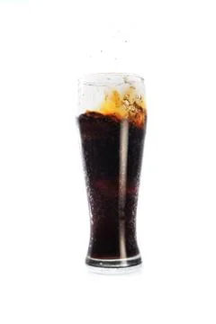 Cola  in glass Foto stock