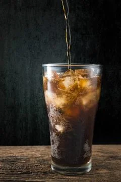 Cola in glass Stock Photos