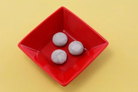 Cola hard candy in candy dish Stock Photos
