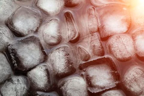 Cola with ice background Stock Photos