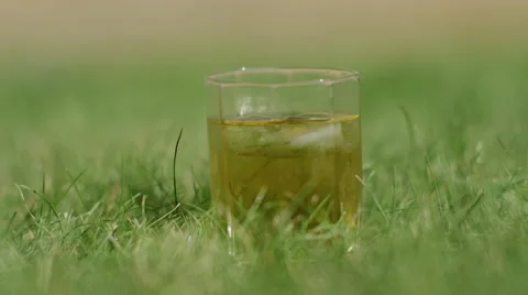 Cola with ice cubes background. Cola with Ice and bubbles in a glass. Soda Stock Footage 66201445