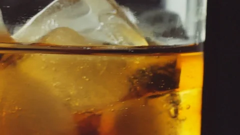 Cola with ice in a glass02 Stock-Footage 106712480