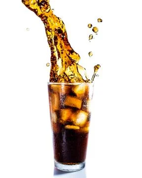 Cola with ice Stock Photos