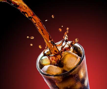 Cola with ice Stock Photos