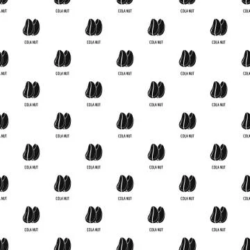 Cola nut pattern seamless Stock Illustration