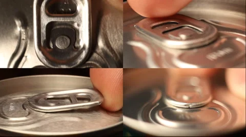 Cola or beer can opening sound Close up background Stock Footage 1148611