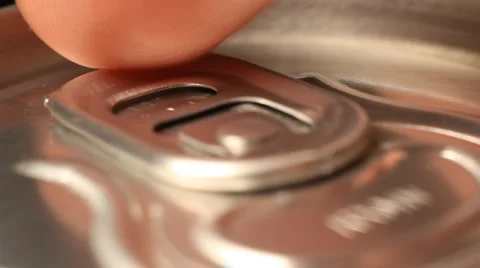 Cola or beer can opening sound Close up Video stock 1148769