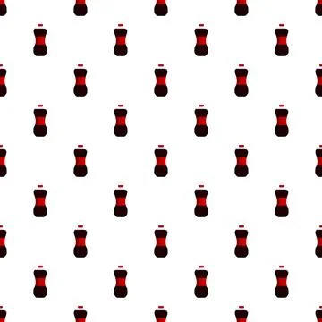 Cola soft drink bottle repeating pattern background Stock Illustration
