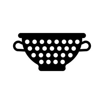Colander icon. Stock Illustration