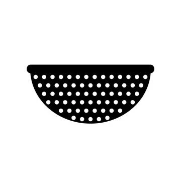 Colander icon on white. Illustrazione stock