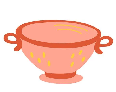 Colander. Kitchen sieve. Kitchen utensil design element. Cooking, kitchen, re Stock Illustration