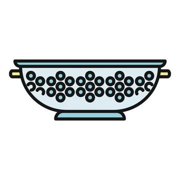 Colander kitchen utensil a simple vector icon illustration イラスト素材