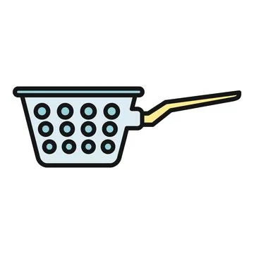 Colander kitchen utensil vector icon design Stock Illustration