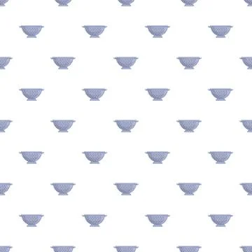 Colander kitchenware seamless pattern creating cooking background Stock Illustration