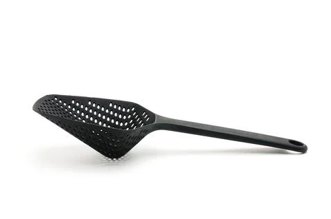 Colander ladle on white background Stock Photos