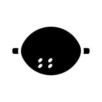 Colander silhouette vector icon. Concept of cooking, kitchenware, and food .. Stock Illustration