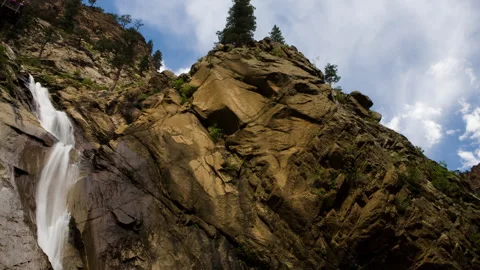 Colarado Mountain Waterfall Timelapse Stockbeeldmateriaal 277850209