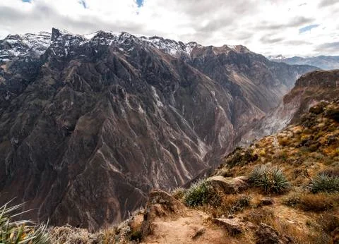 Colca canyon overview Stock Photos