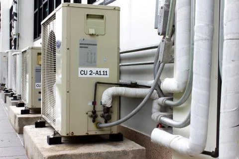 Cold  Air Compressor electric powerful Stock Photos