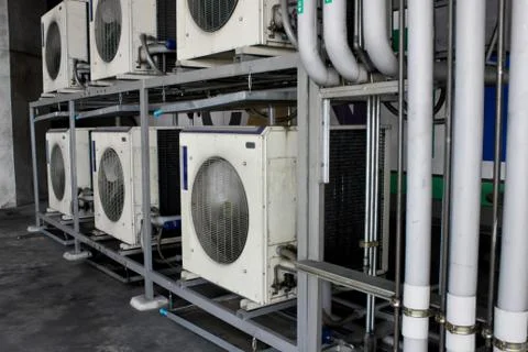 Cold  Air Compressor electric powerful Stock Photos