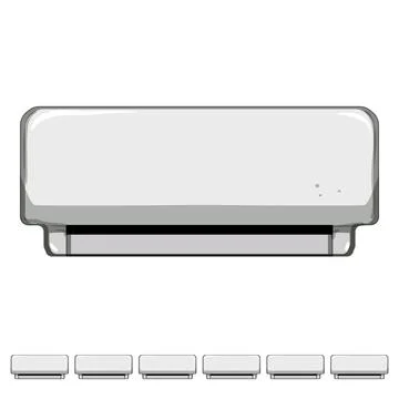 Cold air conditioner cartoon vector graphic 스톡 일러스트