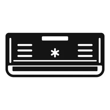 Cold air conditioner icon, simple style Stock Illustration