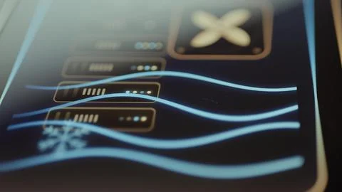 Cold airflow paths through server equipment Foto stock