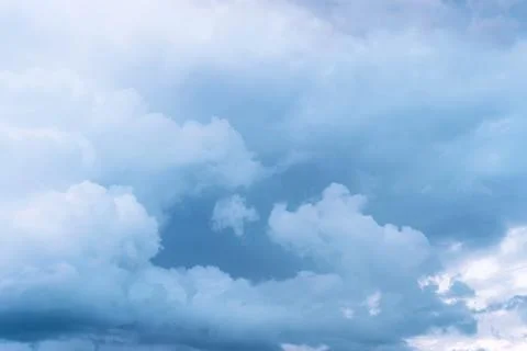 Cold and cloudy sky overcast in the evening Stock Photos