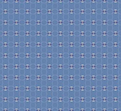 Cold arctic aurora palette patterned wallpaper-style design in midnight, cornflo Stock Illustration