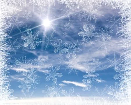 Cold background frame Stock Photos