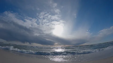 The cold Baltic Sea. Stock Footage 153099542