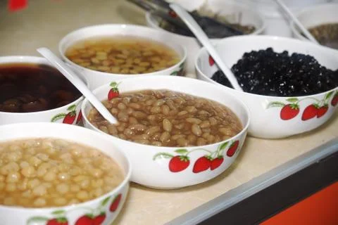 Cold bean soup Stock Photos
