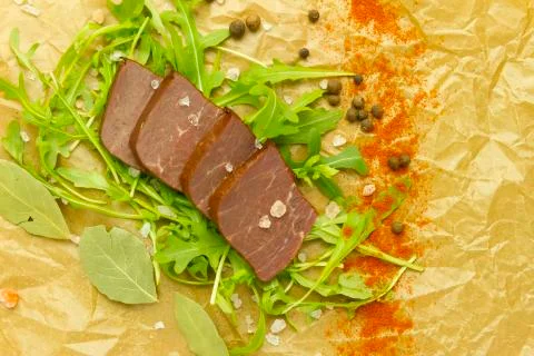 Cold beef snack Stock Photos