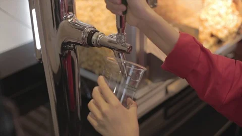 Cold beer and popcorn Stock Footage 95220431