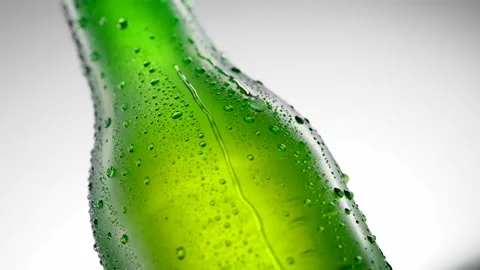 Cold beer bottle with drops rotates 360 degrees Stock Footage 151794591