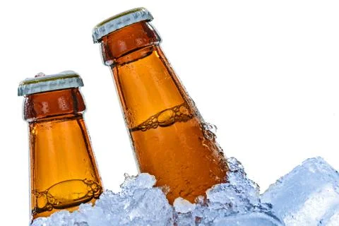 Cold beer bottles Foto stock