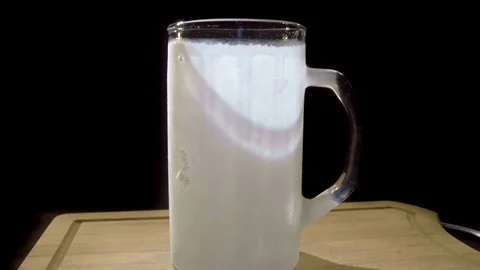 Cold beer in a chilled mug Stock Footage 77425805