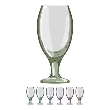 Cold beer glass cartoon vector graphic Stock Illustration