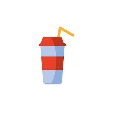 A cold beverage cup representing summer refreshments at a water park. Illustrazione stock