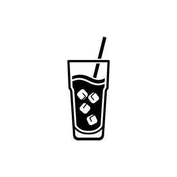 Cold Beverage Drink Icon Stock Illustration