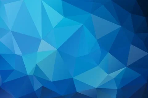 Cold blue abstract background of triangles Stock Illustration