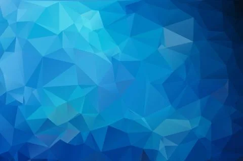 Cold blue abstract background of triangles Illustrazione stock