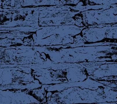 Cold blue and black brick masonry.Distressed grunge texture for urban backg.. Stock Illustration