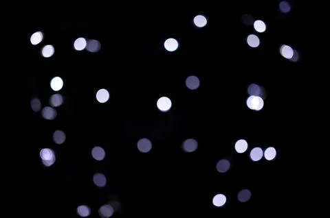 Cold blue large real single color bokeh or soft out of focus blurred lights Stock Photos