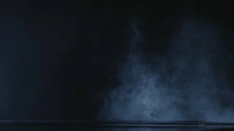 Cold Blue Stage Smoke on Floor - Low Angle Static Overlay Background Stock Footage 335151596