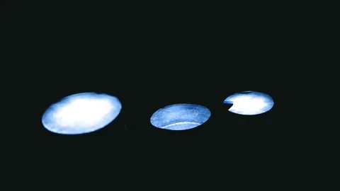 Cold Blue Stage Uplights on Floor - Subtle Motion Background Stock Footage 335150264